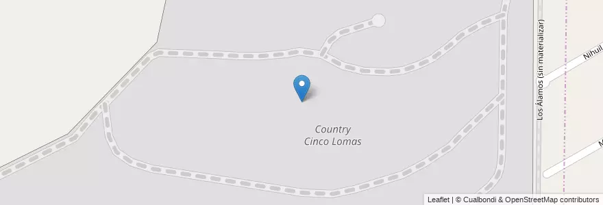 Mapa de ubicacion de Country Cinco Lomas en Argentine, Córdoba, Departamento Colón, Pedanía Calera Norte, La Calera.