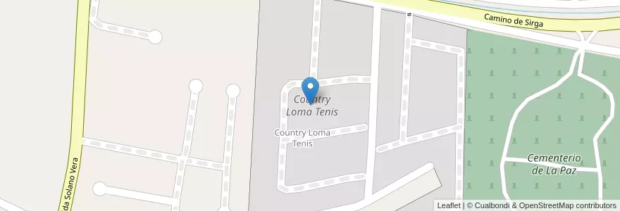 Mapa de ubicacion de Country Loma Tenis en アルゼンチン, トゥクマン州, Departamento Lules, El Manantial.