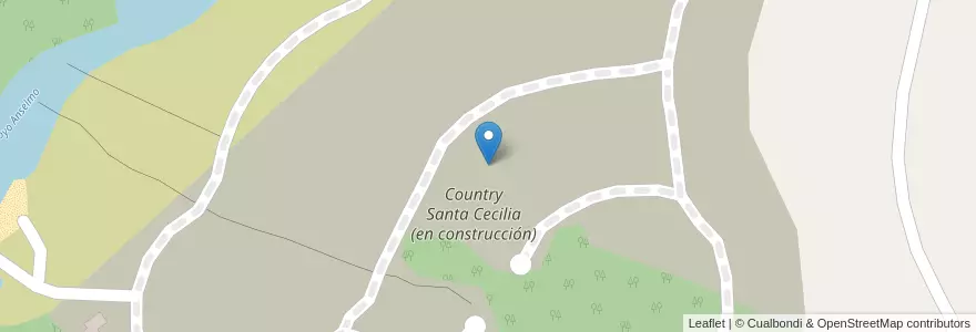 Mapa de ubicacion de Country Santa Cecilia (en construcción) en Argentina, Misiones, Departamento Candelaria, Municipio De Candelaria.