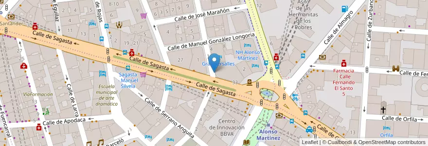 Mapa de ubicacion de COVARRUBIAS, CALLE, DE,2 en Spain, Community Of Madrid, Community Of Madrid, Área Metropolitana De Madrid Y Corredor Del Henares, Madrid.