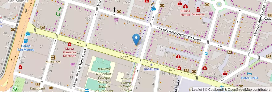 Mapa de ubicacion de Covent Garden en İspanya, Bask Bölgesi, Bizkaia, Bilboaldea, Bilbao.