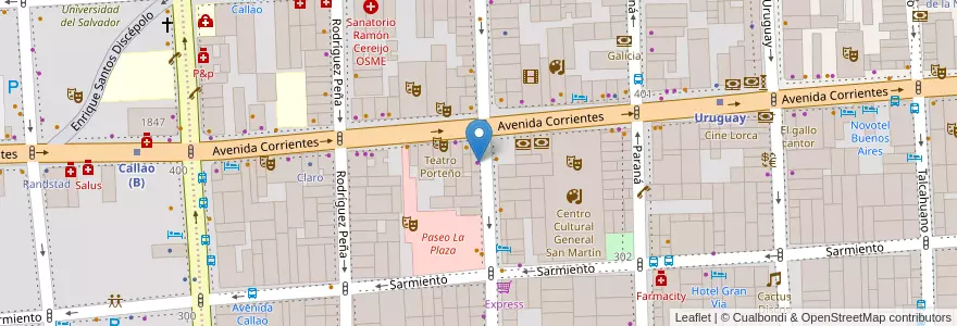 Mapa de ubicacion de Covo Birrería, San Nicolas en آرژانتین, Ciudad Autónoma De Buenos Aires, Comuna 1, Buenos Aires.