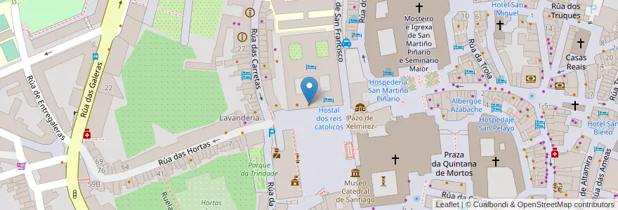 Mapa de ubicacion de Coxebre en اسپانیا, Galicia / Galiza, A Coruña, Santiago, Santiago De Compostela.
