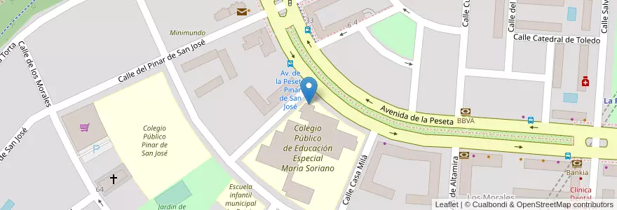 Mapa de ubicacion de CPEE María Soriano en Испания, Мадрид, Мадрид, Área Metropolitana De Madrid Y Corredor Del Henares.