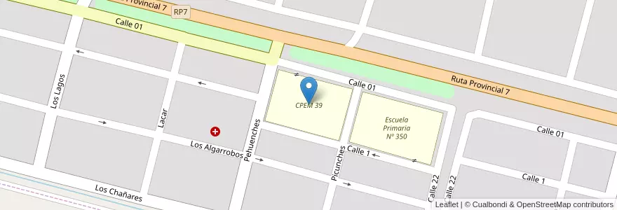 Mapa de ubicacion de CPEM 39 en Arjantin, Şili, Neuquén, Departamento Añelo, Añelo, Añelo.