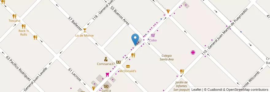 Mapa de ubicacion de CR Helados & Cafe en آرژانتین, استان بوئنوس آیرس, Partido De General San Martín, Villa Ballester.