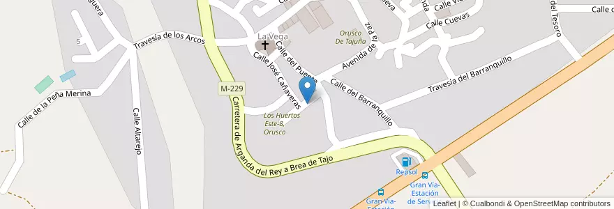 Mapa de ubicacion de C.R.A. Vega De Tajuña en Испания, Мадрид, Мадрид, Las Vegas, Orusco De Tajuña.
