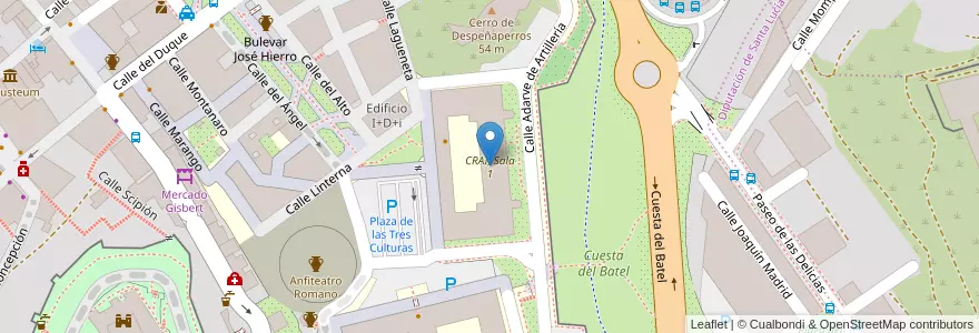 Mapa de ubicacion de CRAI, Sala 1 en Spanien, Region Murcia, Region Murcia, Campo De Cartagena Y Mar Menor, Cartagena.