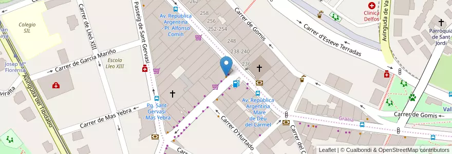 Mapa de ubicacion de Craywinckel Café en スペイン, カタルーニャ州, Barcelona, バルサルネス, Barcelona.