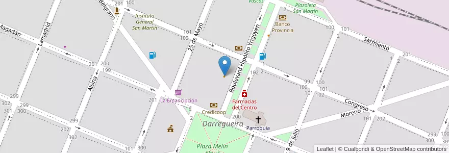 Mapa de ubicacion de Crazy - Restaurante en 아르헨티나, 부에노스아이레스주, Partido De Puan, Darregueira.