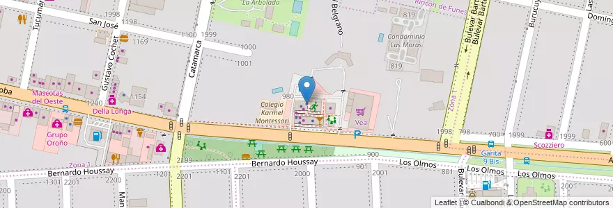 Mapa de ubicacion de Creative Publicidad en 阿根廷, Santa Fe, Departamento Rosario, Municipio De Funes, Funes.