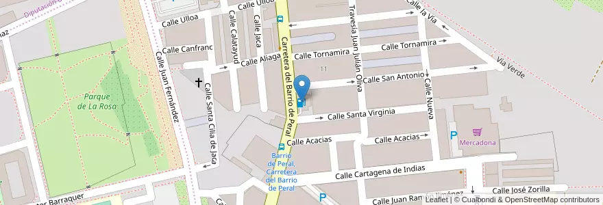 Mapa de ubicacion de CRED Barrio Peral en Spanien, Region Murcia, Region Murcia, Campo De Cartagena Y Mar Menor, Cartagena.