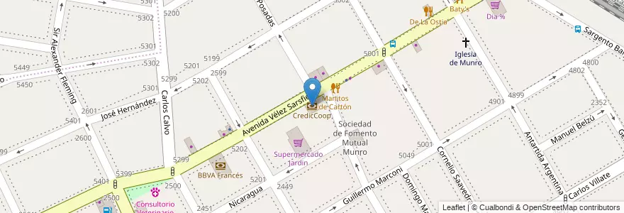 Mapa de ubicacion de CredicCoop en Argentinië, Buenos Aires, Partido De Vicente López, Vicente López.