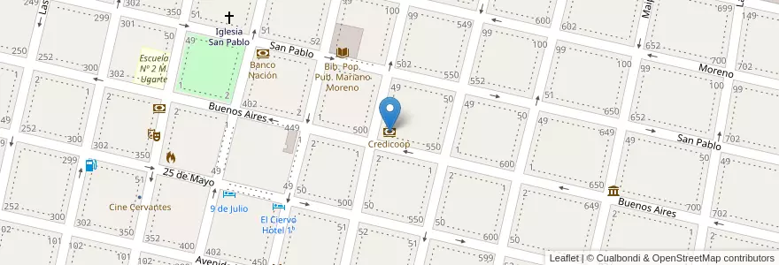 Mapa de ubicacion de Credicoop en 阿根廷, 布宜诺斯艾利斯省, Partido De Salto.