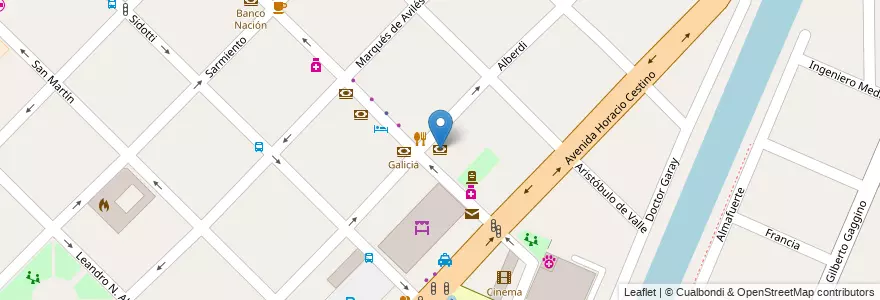 Mapa de ubicacion de Credicoop en Argentinië, Buenos Aires, Partido De Ensenada.