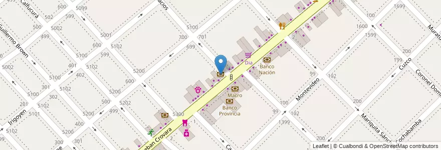 Mapa de ubicacion de Credicoop en Argentina, Provincia Di Buenos Aires, Partido De La Matanza, La Tablada.