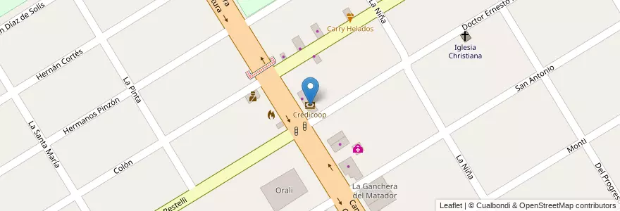 Mapa de ubicacion de Credicoop en Argentina, Buenos Aires, Partido De Esteban Echeverría, 9 De Abril.