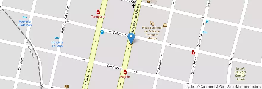 Mapa de ubicacion de Credicoop en Аргентина, Кордова, Departamento Punilla, Pedanía Rosario, Municipio De Cosquín, Cosquín.