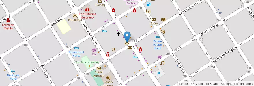 Mapa de ubicacion de Credicoop en Argentina, Buenos Aires, Partido De Zárate.