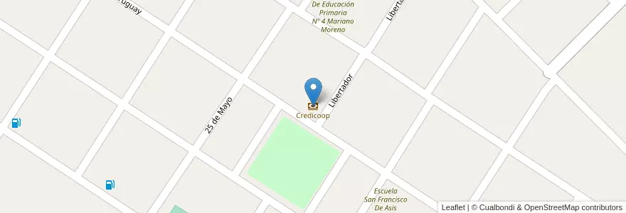 Mapa de ubicacion de Credicoop en Argentina, Buenos Aires, Partido De General Arenales.