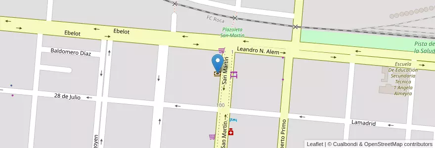 Mapa de ubicacion de Credicoop en Arjantin, Buenos Aires, Partido De Puan, Puan.