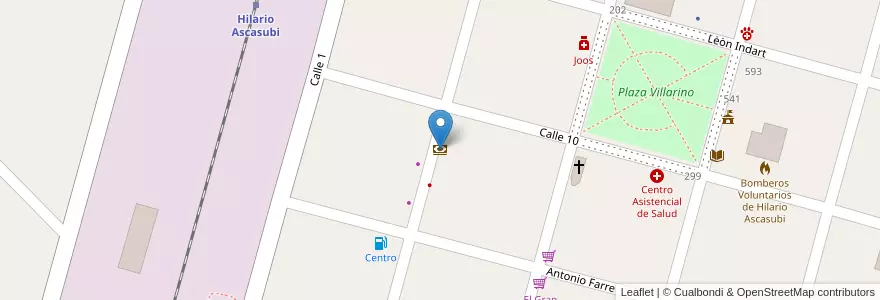 Mapa de ubicacion de Credicoop en Argentina, Buenos Aires, Partido De Villarino.