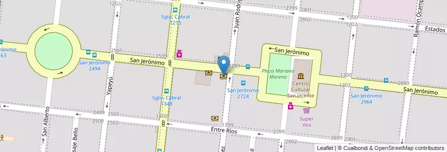 Mapa de ubicacion de Credicoop en アルゼンチン, コルドバ州, Departamento Capital, Pedanía Capital, Córdoba, Municipio De Córdoba.