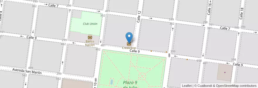 Mapa de ubicacion de Credicoop en Argentinien, Santa Fe, Departamento General Obligado, Municipio De Avellaneda.
