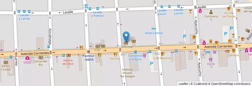 Mapa de ubicacion de Credicoop, Balvanera en الأرجنتين, Ciudad Autónoma De Buenos Aires, Comuna 3, Buenos Aires.