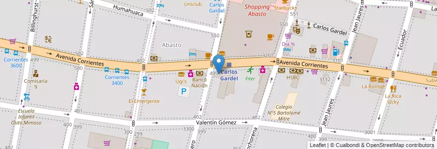 Mapa de ubicacion de Credicoop, Balvanera en 아르헨티나, Ciudad Autónoma De Buenos Aires, Comuna 3, 부에노스아이레스.