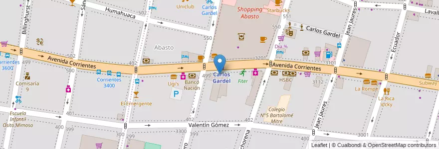 Mapa de ubicacion de Credicoop, Balvanera en Argentina, Ciudad Autónoma De Buenos Aires, Comuna 3, Buenos Aires.