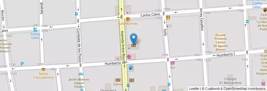 Mapa de ubicacion de Credicoop, Constitucion en アルゼンチン, Ciudad Autónoma De Buenos Aires, ブエノスアイレス.