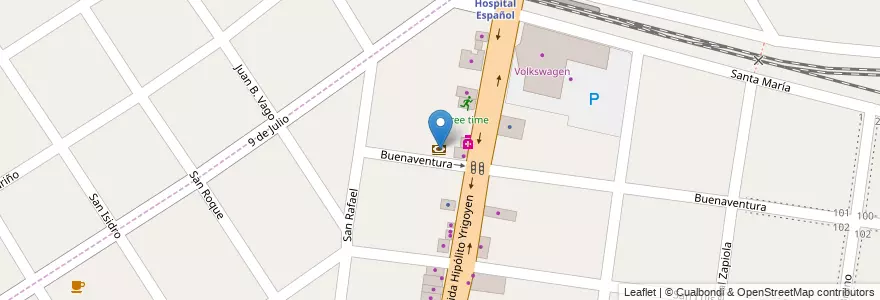 Mapa de ubicacion de Credicoop Link en Argentinië, Buenos Aires, Partido De Lomas De Zamora, Turdera.