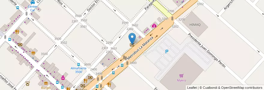 Mapa de ubicacion de Credicoop Link en الأرجنتين, بوينس آيرس, Partido De La Matanza, San Justo.