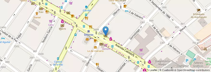 Mapa de ubicacion de Credicoop, Palermo en الأرجنتين, Ciudad Autónoma De Buenos Aires, Buenos Aires, Comuna 14.