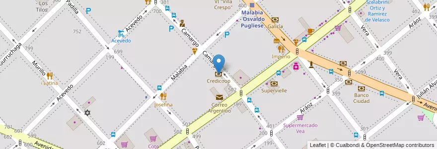 Mapa de ubicacion de Credicoop, Villa Crespo en Argentina, Autonomous City Of Buenos Aires, Autonomous City Of Buenos Aires.