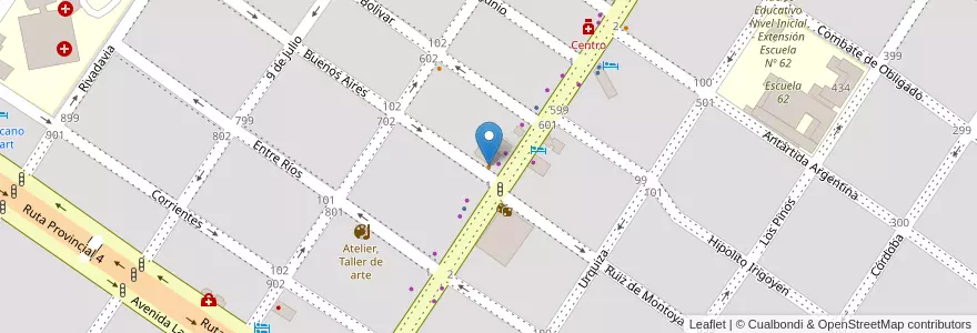 Mapa de ubicacion de Cremolatti en アルゼンチン, ミシオネス州, Departamento Leandro N. Alem, Municipio De Leandro N. Alem, Leandro N. Alem.