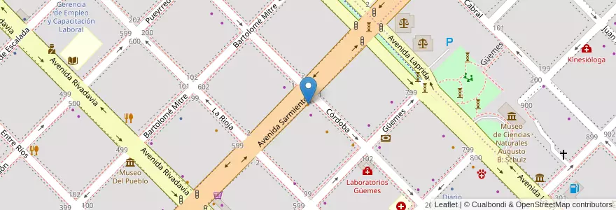 Mapa de ubicacion de Cremolatti en Argentinien, Chaco, Departamento San Fernando, Resistencia, Resistencia.