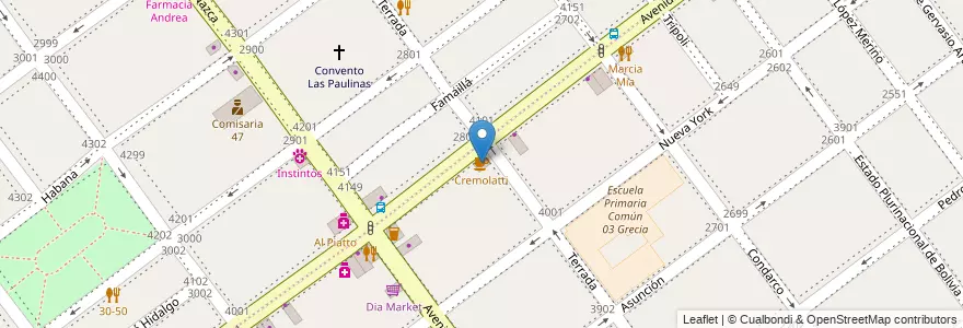 Mapa de ubicacion de Cremolatti, Agronomia en الأرجنتين, Ciudad Autónoma De Buenos Aires, Buenos Aires, Comuna 15.