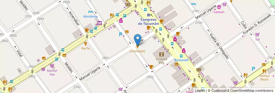 Mapa de ubicacion de Cremolatti, Belgrano en Argentinië, Ciudad Autónoma De Buenos Aires, Buenos Aires, Comuna 13.