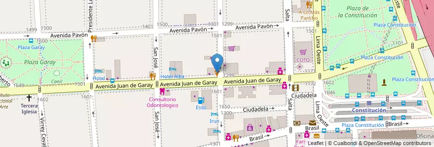 Mapa de ubicacion de Cremolatti, Constitucion en 아르헨티나, Ciudad Autónoma De Buenos Aires, Comuna 4, Comuna 1, 부에노스아이레스.