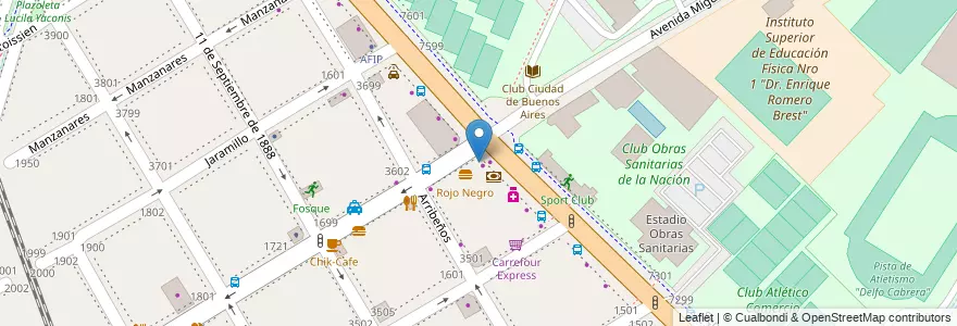 Mapa de ubicacion de Cremolatti, Nuñez en アルゼンチン, Ciudad Autónoma De Buenos Aires, ブエノスアイレス, Comuna 13.