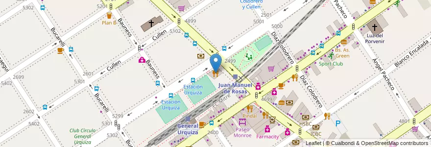Mapa de ubicacion de Cremolatti, Villa Urquiza en آرژانتین, Ciudad Autónoma De Buenos Aires, Comuna 12, Buenos Aires.