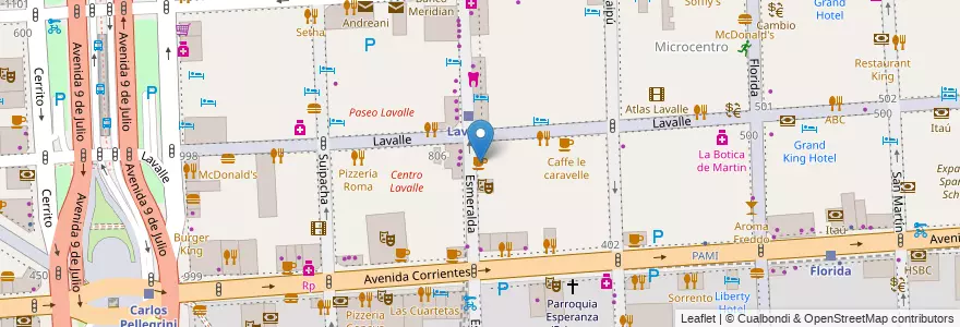 Mapa de ubicacion de Crepe & Coffee, San Nicolas en الأرجنتين, Ciudad Autónoma De Buenos Aires, Comuna 1, Buenos Aires.