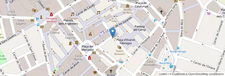 Mapa de ubicacion de Creperie Bretonne Kenavo en 西班牙, Catalunya, Tarragona, Baix Camp, Reus.