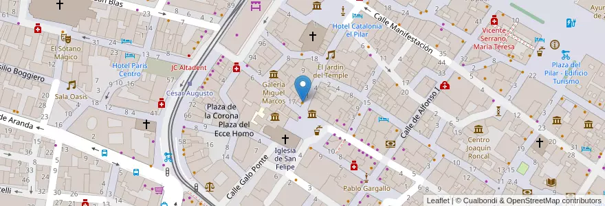 Mapa de ubicacion de Creperie Flor en Espanha, Aragão, Saragoça, Zaragoza, Saragoça.