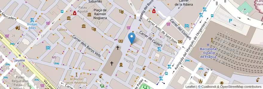 Mapa de ubicacion de Creps al Born en Испания, Каталония, Барселона, Барселонес, Барселона.