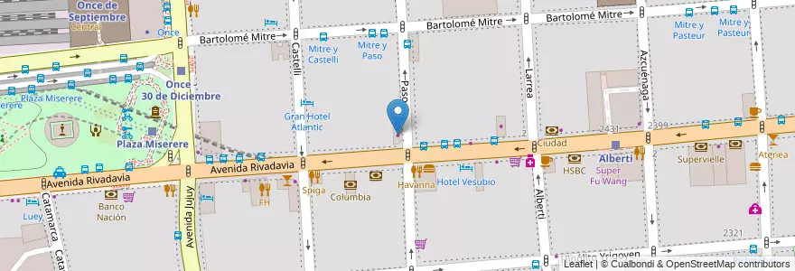 Mapa de ubicacion de Crescent, Balvanera en Argentinië, Ciudad Autónoma De Buenos Aires, Comuna 3, Buenos Aires.