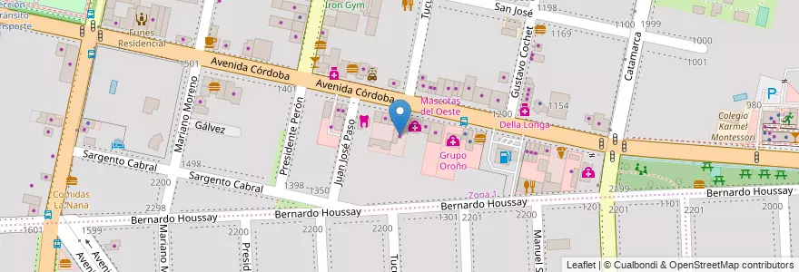 Mapa de ubicacion de Crestale Propiedades en アルゼンチン, サンタフェ州, Departamento Rosario, Municipio De Funes, Funes.