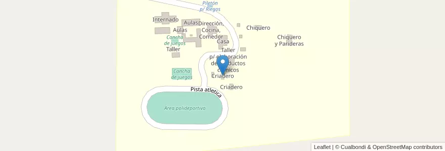 Mapa de ubicacion de Criadero en Аргентина, Кордова, Departamento Tercero Arriba, Pedanía Salto, Municipio De Almafuerte.